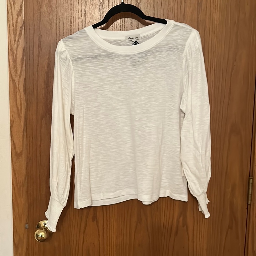 Cream or off white blouse- long sleeve Lg NWT